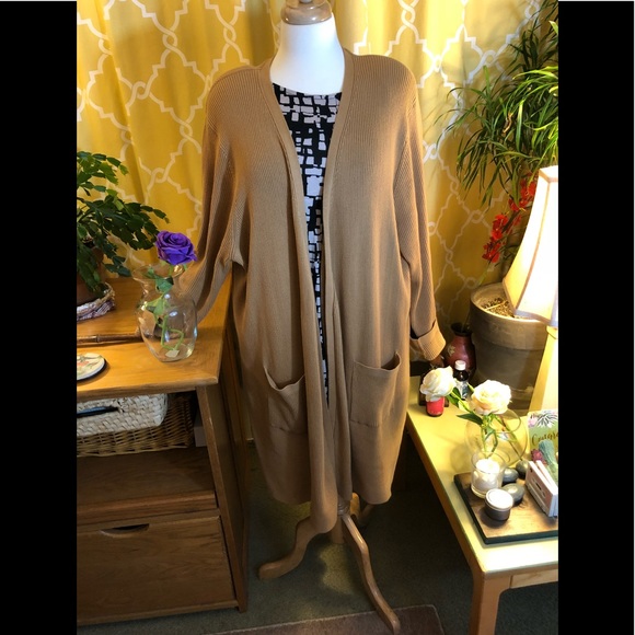 NWT - JESSICA LONDON LONG RIBBED CARDIGAN - DUSTER - Picture 4 of 7